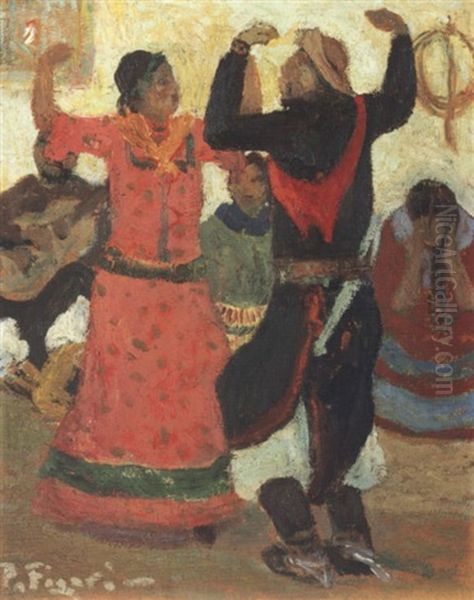 Baile Oil Painting by Pedro Figari