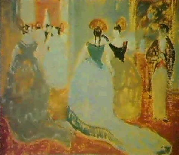 La Recepcion Oil Painting by Pedro Figari