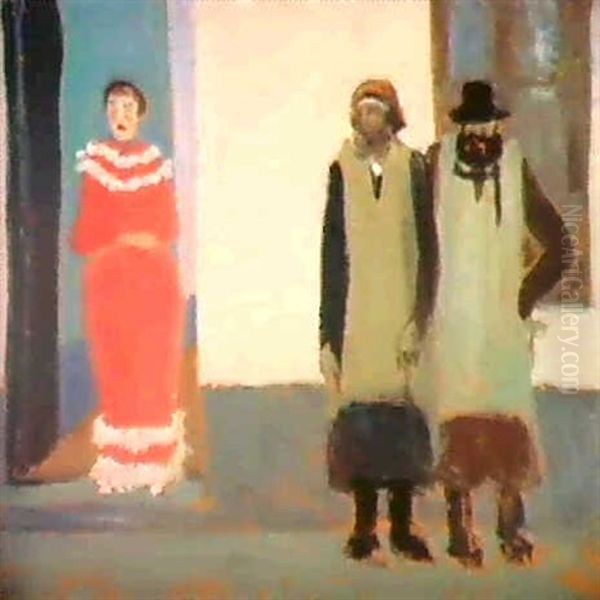 Una Decima Al Mudo Oil Painting by Pedro Figari