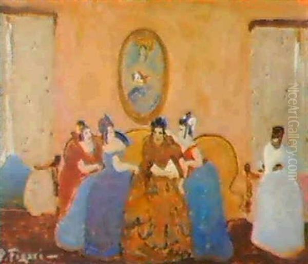 Solicitando Oil Painting by Pedro Figari