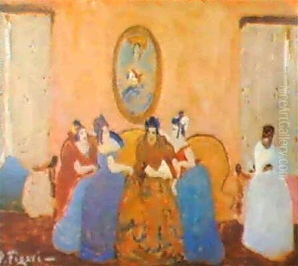 Cumpleanos De Giacumina Oil Painting by Pedro Figari