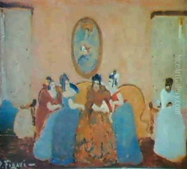 Solicitando Oil Painting by Pedro Figari