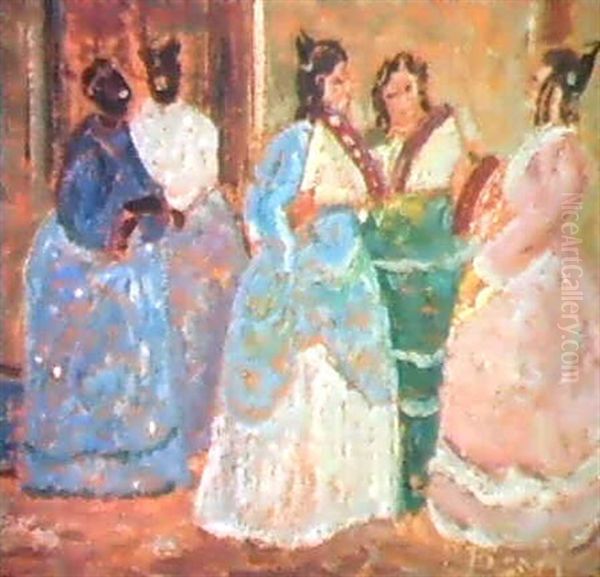 Escena Colonial. Oil Painting by Pedro Figari