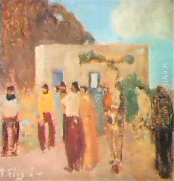 Bochadores. Oil Painting by Pedro Figari