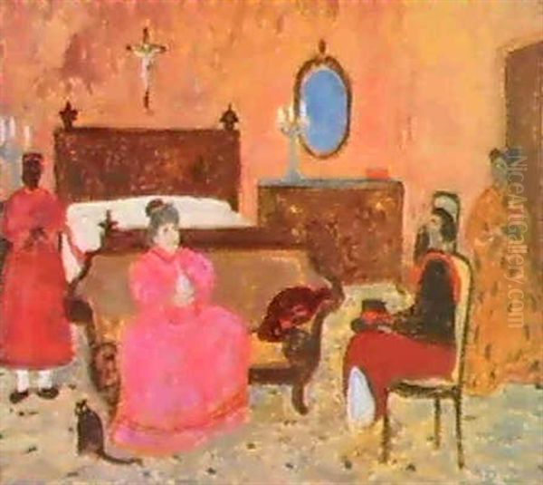 Gestion Politica Rosista Oil Painting by Pedro Figari