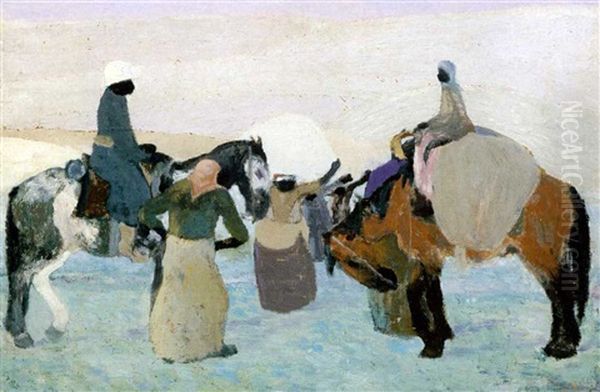 La Naticia Oil Painting by Pedro Figari