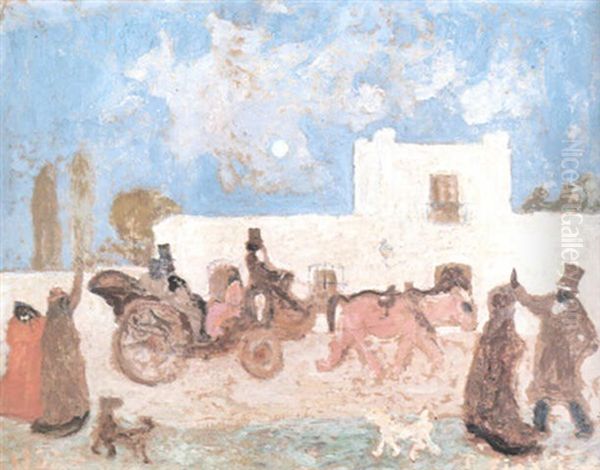 Confraternidad Oil Painting by Pedro Figari