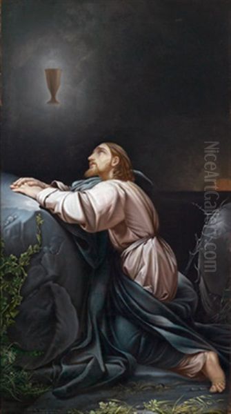 Christus Am Olberg - Cristo Nel Giardino Degli Ulivi Oil Painting by Ambrogio Giovanni Figino