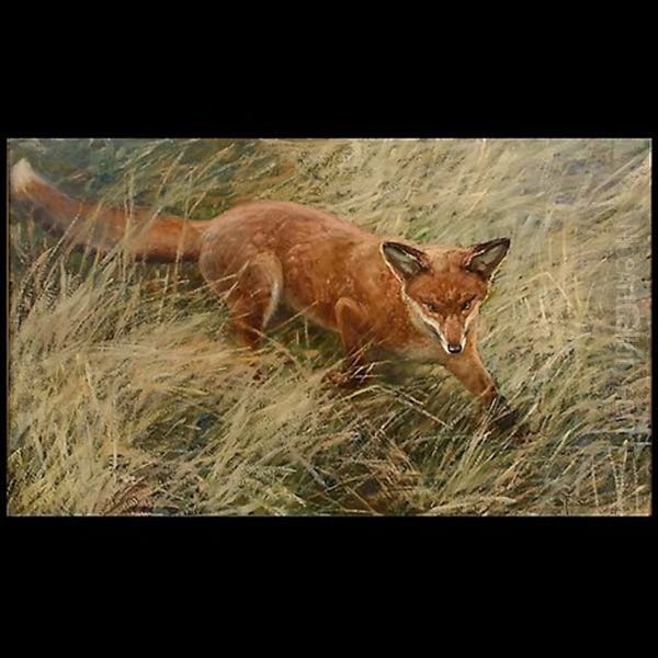 Roter Fox Oil Painting by Otto Fikentscher