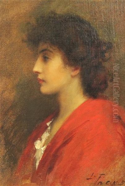 A Venetian Belle Oil Painting by Sir Samuel Luke Fildes