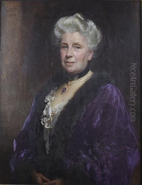 Portrait Of Lady Johnson-ferguson Of Springkell Oil Painting by Sir Samuel Luke Fildes