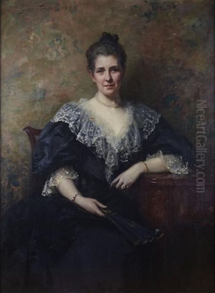 Portrait Of Williamina Margaret Ellen Oil Painting by Sir Samuel Luke Fildes