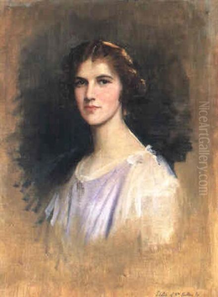 Sketch For Portrait Of Mrs. Ackers Oil Painting by Sir Samuel Luke Fildes