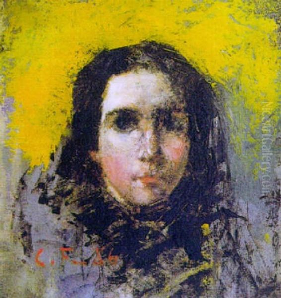 Portrait D'adolescent Oil Painting by Charles Filiger