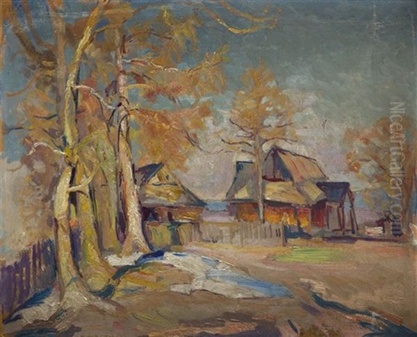 Landscape From Zakopane Oil Painting by Stefan Filipkiewicz