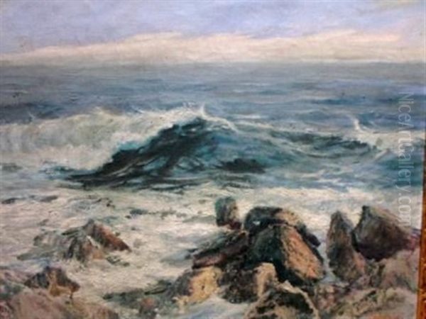 Marine Vue Mer Oil Painting by Francesco Filippini