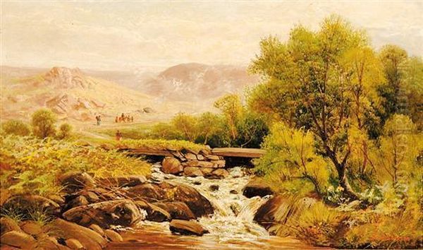 The Old Road To Dolwydellan, North Wales Oil Painting by John Gunson Atkinson