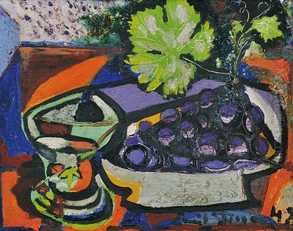 Still Life With Grapes by Emil Filla