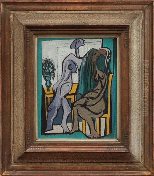 Two Women At A Table by Emil Filla