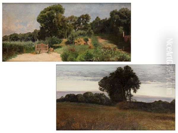 Sommerliche Landschaft Mit Gartentor
Spatsommerliche Landschaft Mit Waldchen Oil Painting by Giovanni Battista Filosa