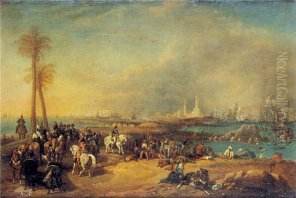 Arrivee De Bonaparte A Alexandrie Oil Painting by Noel Dieudonne Finart