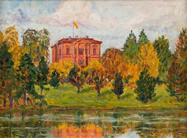 Kellokoski Manor In Tuusula Oil Painting by Alfred William (Willy) Finch