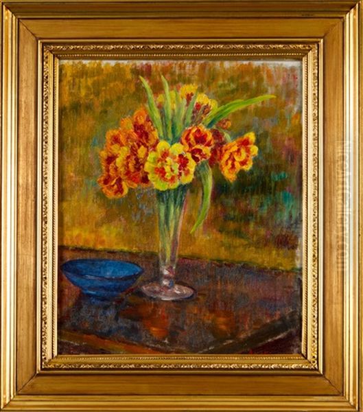 Flowers In Vase Oil Painting by Alfred William (Willy) Finch