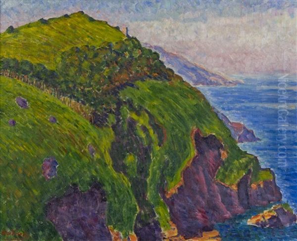 Coast View In Devon Oil Painting by Alfred William (Willy) Finch