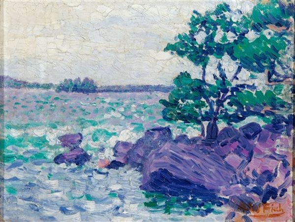 Shore Oil Painting by Alfred William (Willy) Finch