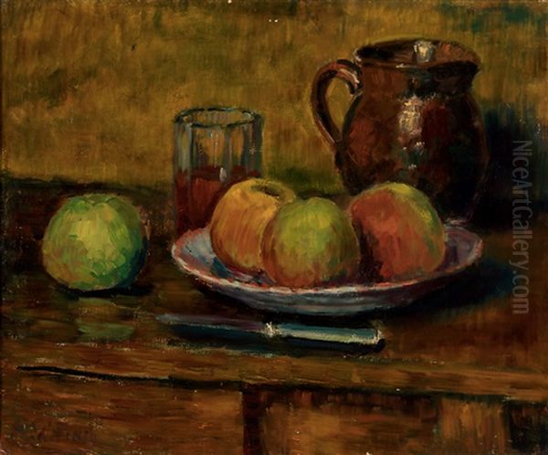 Still-life With Apples Oil Painting by Alfred William (Willy) Finch