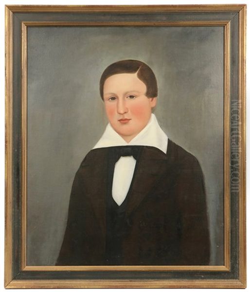 Portrait Of A Young Boy Oil Painting by E.E. Finch