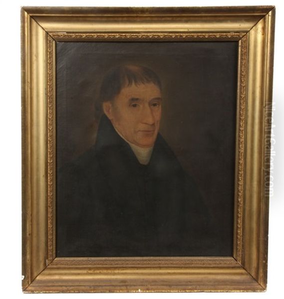 Portrait Of Rev. Robert Lowe Of Readfield Oil Painting by E.E. Finch