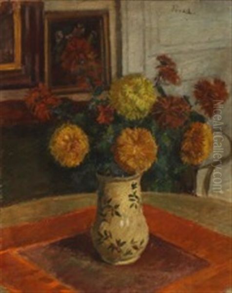 Still Life With Flowers Oil Painting by Ludvig Find