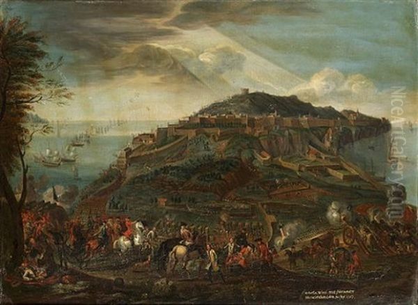 The Battle Of Friedlingen Oil Painting by Franz Paul Findenigg