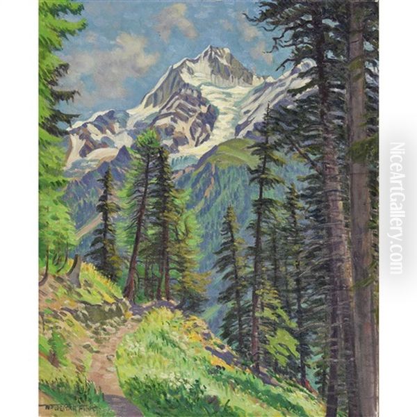 Bitschhorn Oil Painting by Waldemar Theophil Fink