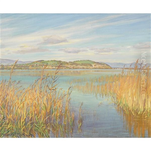 Oktobertag Am Murtensee Oil Painting by Waldemar Theophil Fink