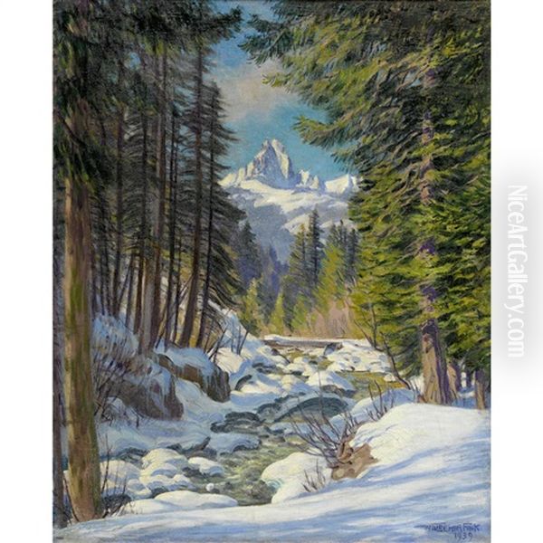 Im Turbachtal Bei Gstaad Oil Painting by Waldemar Theophil Fink