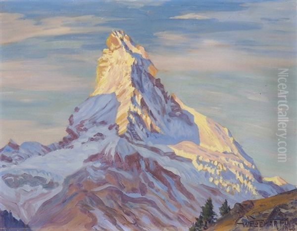 Morgensonne Am Matterhorn Oil Painting by Waldemar Theophil Fink