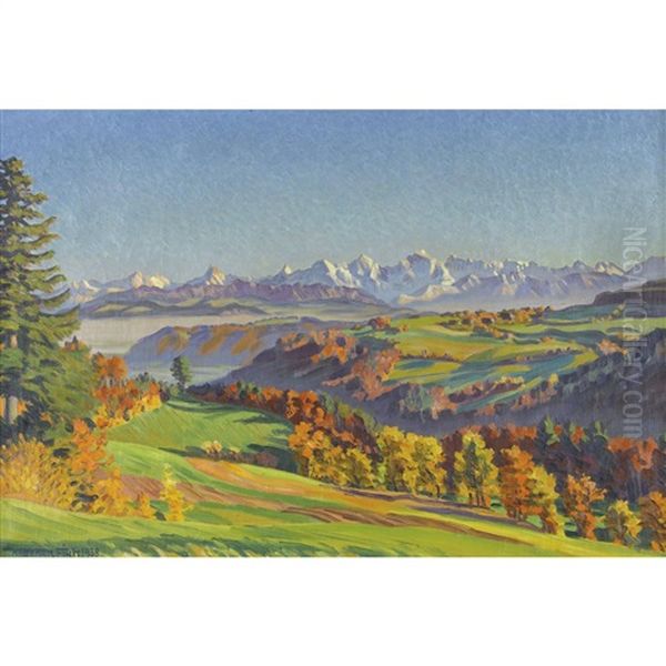 Herbst Im Barnerland Oil Painting by Waldemar Theophil Fink