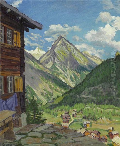 Sommertag Oil Painting by Waldemar Theophil Fink