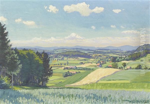 Sommertag Oil Painting by Waldemar Theophil Fink