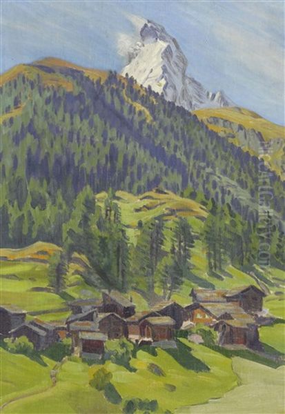 Matterhorn Oil Painting by Waldemar Theophil Fink