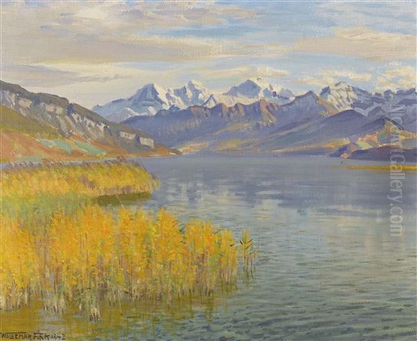 Herbststimmung Am Thunersee Oil Painting by Waldemar Theophil Fink