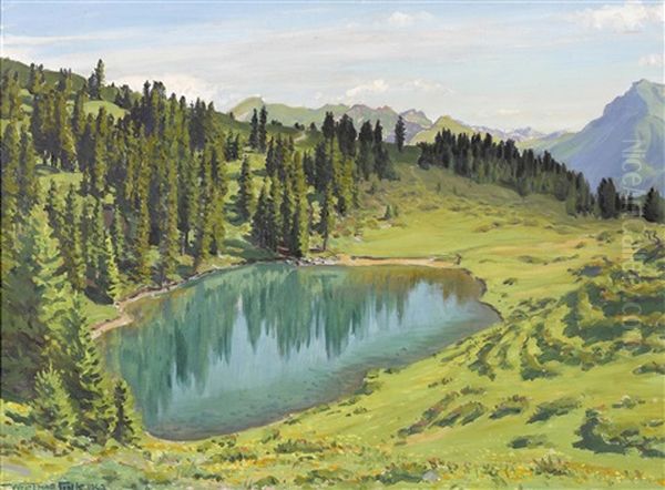 Am Pratschsee Oil Painting by Waldemar Theophil Fink