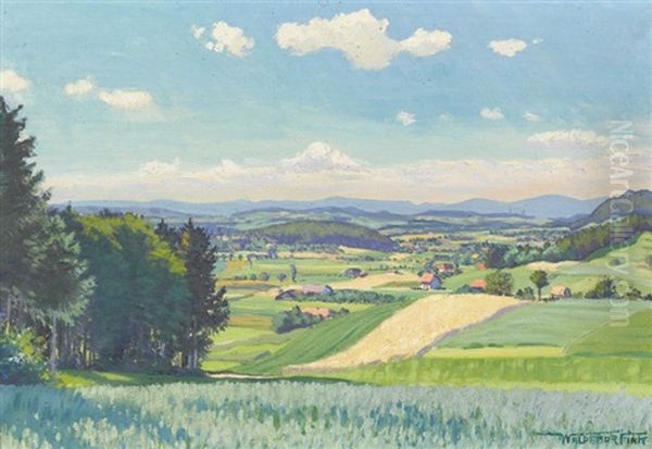 Sommertag Oil Painting by Waldemar Theophil Fink