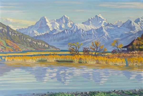 Herbst Am Thunersee Oil Painting by Waldemar Theophil Fink