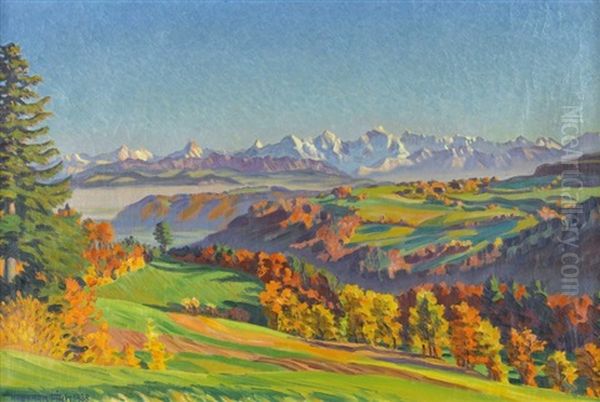 Herbst Im Barnerland Oil Painting by Waldemar Theophil Fink