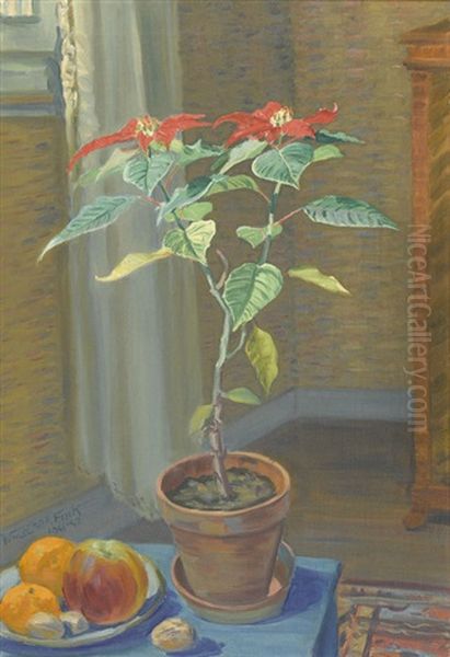 Weihnachtsstern Oil Painting by Waldemar Theophil Fink