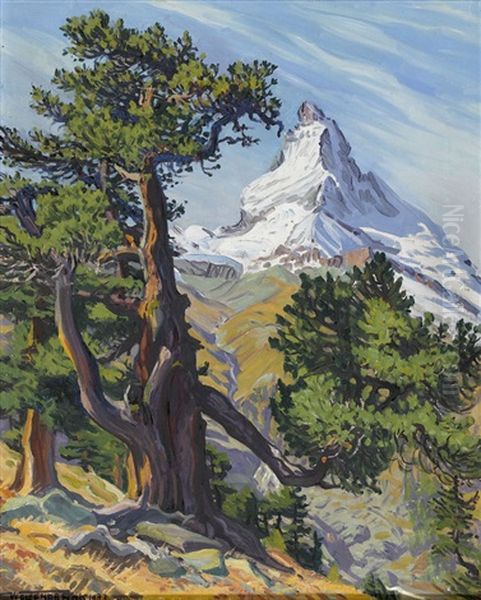 Arve Mit Matterhorn Oil Painting by Waldemar Theophil Fink