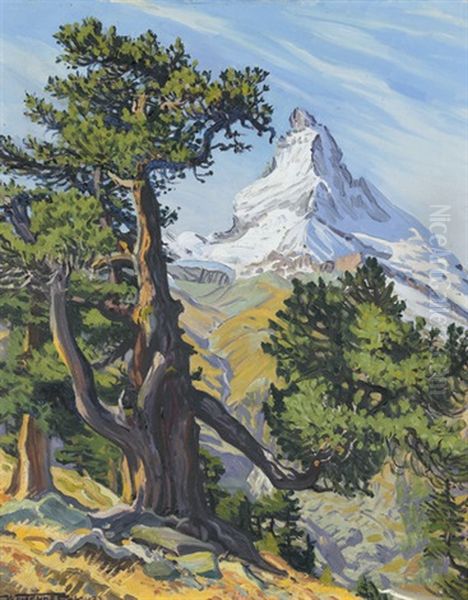 Arve Mit Matterhorn Oil Painting by Waldemar Theophil Fink